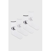 Čarape Calvin Klein Jeans 4-pack za žene, boja: bijela, 701229676