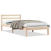 Krevetna konstrukcija s uzglavljem Smeda 215,5 x 95,5 x 69,5 cm