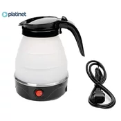 Platinet PEK187R grelnik vode, zložljiv, 0,6 l, 600 W, črn