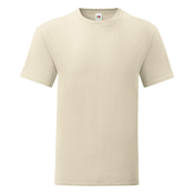 Beige mens t-shirt with combed cotton Iconic sleeve Fruit of the Loom