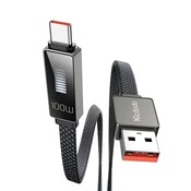 Polnilni in podatkovni 100W USB-A v USB-C kabel Mcdodo Rythm Series CA-4980 - 6A - LED prikazovalnik - 1.2m - black