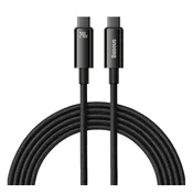 BASEUS TUNGSTEN GOLD podatkovni kabel Type-C - Type-C, 100 cm, CRNA CAWJ040001