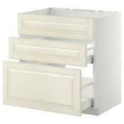METOD / MAXIMERA Pod.ormaric sudop. i 3front/2fioke, bela/Bodbyn prljavobela, 80x60 cm