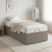 Vidaxl Električna nastavljiva postelja Taupe 200 x 100 x 33,5 cm Jeklo