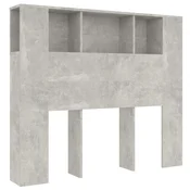 Vidaxl Vzglavna omarica betonsko siva 120x18,5x102,5 cm