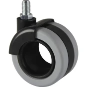 Pohištveno kolo Rotola Office brez zavore M10x15 mm črn/siv