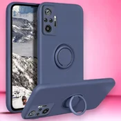 Silikonski ovitek Silicone Ring z držalom za Xiaomi Redmi Note 10 Pro Max - Modra