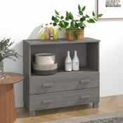 Komoda HAMAR svjetlosiva 85 x 35 x 80 cm od masivne borovine
