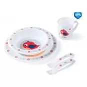 CANPOL Bebi set za hranjenje 4/401 BIRD crvena