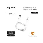 APPROX kabel - USB na Micro USB i Lightning USB kabel (Apple, iPhone, iPad) APPC32