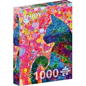Enjoy - Puzzle Potujoča mačka - 1 000 kosov