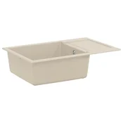 Vidaxl Umivalnica Bež 780 x 500 mm 80% Kvarc in 20% Smola