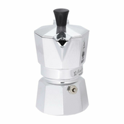 Talijanska Moka za Kavu Bialetti Moka Express Srebrna Aluminij Metal 60 ml 1 Šalica