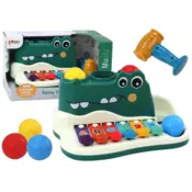 slomart LEAN TOYS Edukativni instrument: Krokodilove klavirske čembala
