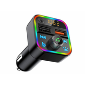 Blow FM oddajnik 74-164, 3v1, Bluetooth + polnilec ( 3.0 QC) + prostoročno telefoniranje RGB