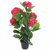 shumee Umetna rastlina hortenzija v loncu 60 cm rdeča