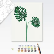 Poslikava po številkah tropska monstera - 40x50