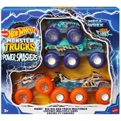 Hot Wheels Monster Truck: Power Smasher šestkolesni vlečni pošastni tovornjak z avtomobilčkom - Mattel