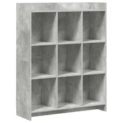 Vidaxl Knjižna omara Betonsko siva 87,5 x 30 x 111 cm Inženirski les