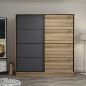 Hanah home Ormar Kale 180x190x52cm Bež-Antracit