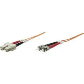Intellinet Priključni kabel iz optičnih vlaken [1x ST-vtič - 1x SC-vtič] 50/125µ multi-način OM2 1 m Intellinet