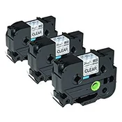Komplet Brother TZe-151/TZ-151/PT/P-Touch 24mm kompatibilni trakovi (3) - črn izpis/prozoren trak