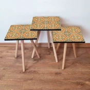 Hanah Home Set klub stocica 3Shp269, 3 komada, Šarena