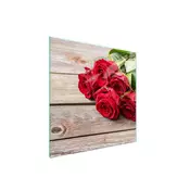 shumee STEKLENA ZAŠČITNA PLOŠČA ZA ŠTEDILNIK 50x52 ROSES