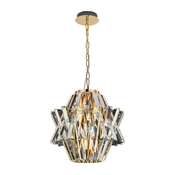 Kristalni luster CROWN na lancu, 4xE14/40W/230V, zlatni