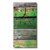 tulup.si Steklena navpična ura Moss zelena lesene plošče 30x60 cm