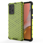 Honeycomb pancirna futrola sa silikonskim okvirom za Samsung Galaxy A72 5G/Galaxy A72 4G - Zelena KP10261