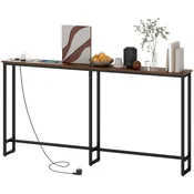 Homestar Konsolna miza 160x20x80 cm rjava