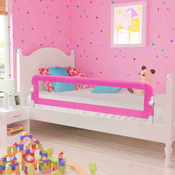 vidaXL Posteljno varovalo za malčke 2 kosa 150x42 cm roza