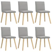Vidaxl Jedilni stoli 6 kosov Cloud Grey Fabric
