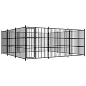 Vidaxl Zunanji pasji boks 450x450x185 cm