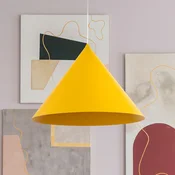 TK Lighting Visoka svetilka Cono, 1-žarek, O 50 cm, rumena, E27 - Dnevna soba/jedilnica - Sodobni - Kovina