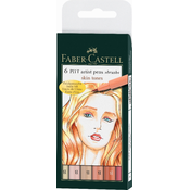 Flomastri Art Pen PITT - set 6 Skin (Faber Castell - Art Pen)