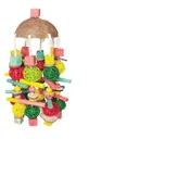 INF Igrača za grizenje papig – poliester, bombaž in les, 35cm x 15cm x 7cm, (5000302055)