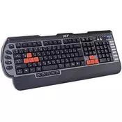A4-X7-G800MU Gaming tastatura+USB hub 1 port+2x audio 3.5mm black PS/2