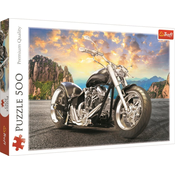 Trefl Črno motorno kolo Puzzle/500 kosov