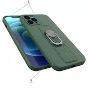 slomart Silikonska torbica Ring Case z držalom za prst in stojalom za Xiaomi Redmi Note 11 Pro rdeča