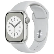 GS Silikonski pašček za Apple Watch 1/2/3/4/5/6/7/8/9/10/11/SE Ultra 1/2/3 42/44/45/46/49 mm, siv