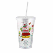 PLASTIČNI KELMIK Z BRIKO, 460ML SNĚHULÁK/