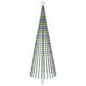 Vidaxl LED božično drevesce EKENAS 400 cm 1028 LED Večbarvno Jeklo