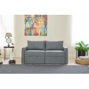 Atelier del Sofa Dvosed na razvlacenje Saros, 155x72x110 cm, Sivi