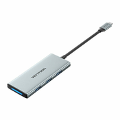 Vention USB-C to HDMI, 3x USB 3.0, SD, TF, PD Hub TOPHB 0.15m Gray