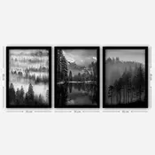 Slike v kompletu 3 ks 35x45 cm Black & White – Wallity
