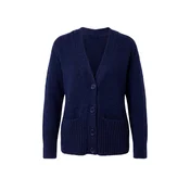 Trendyol ženska jakna Wardrobe Essentials Navy Blue Soft Textured Basic Wide Fit Special Quality Knitwear Cardigantwoaw27Hi00090