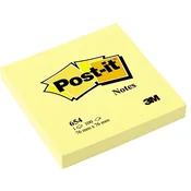 3M samolepilni lističi Post-it, 654-N, 76 x 76 mm, 100/, rumen