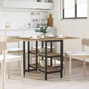 vidaXL Jedilna miza 122 x 80 x 76,5 cm Inženirski les Artisan hrast